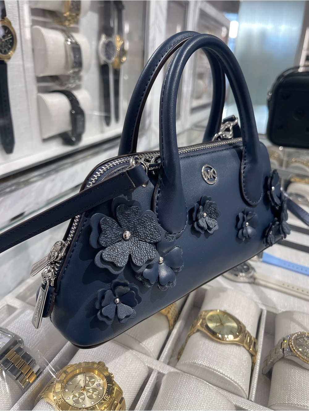 Michael Kors Petra Small Floral Embellished Crossbody Bag
Navy
NWT - Picture 16 of 16